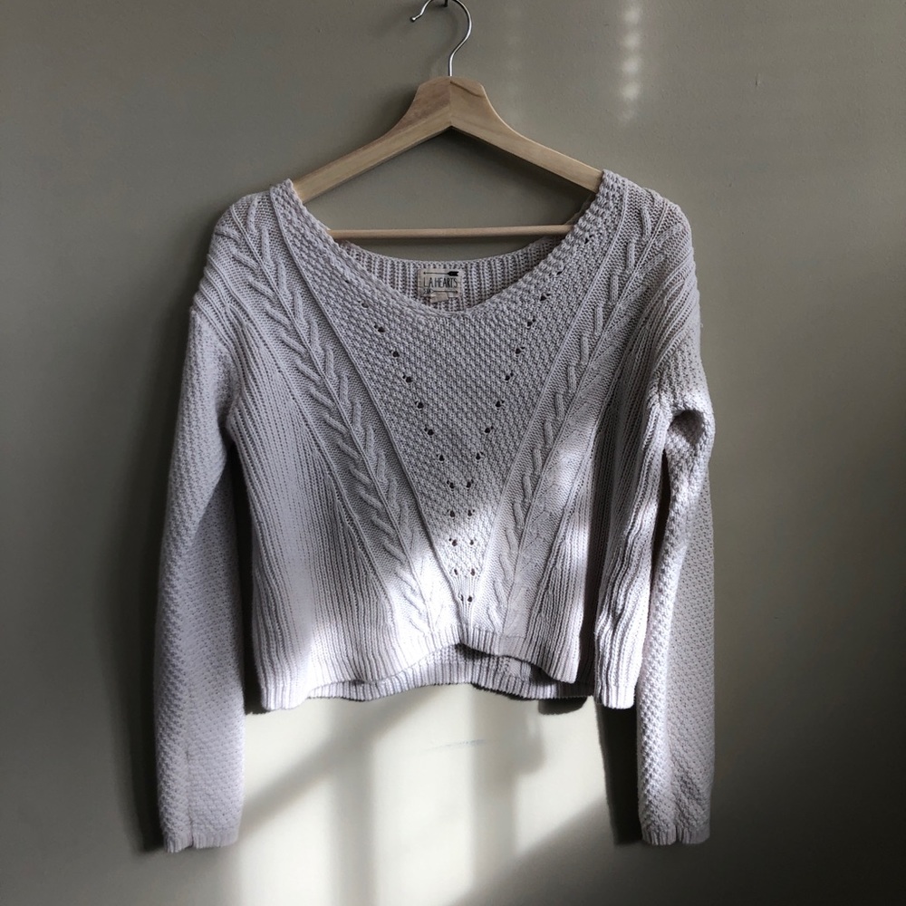 Pac Sun v-neck cropped sweater
